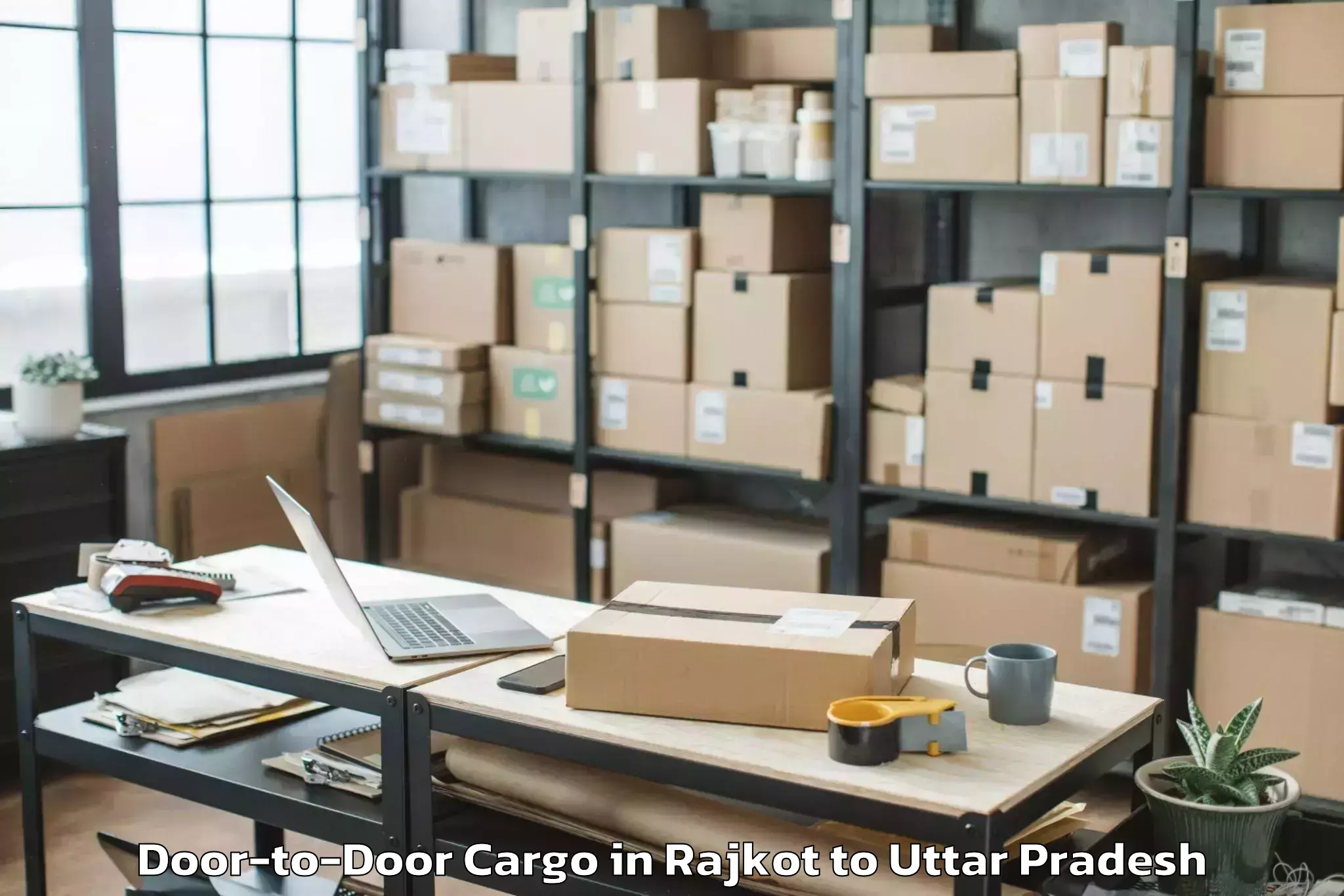 Expert Rajkot to Maharaganj Door To Door Cargo